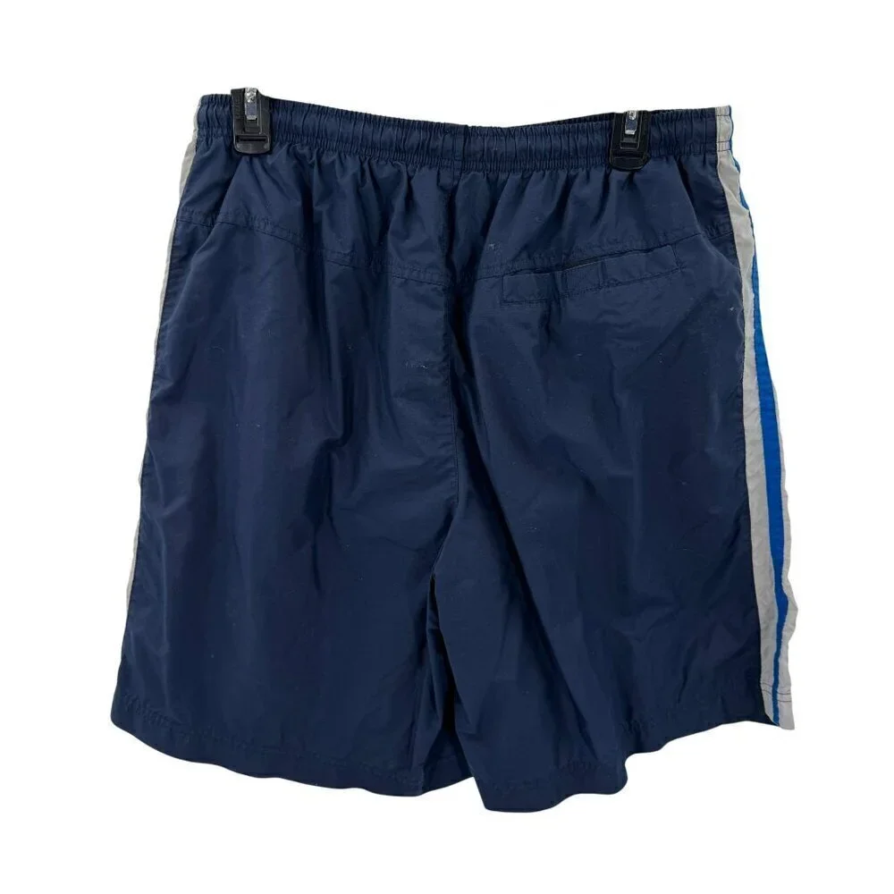 Nike Navy Blue & Gray Swim Trunks Mens Size L With Mesh Lining